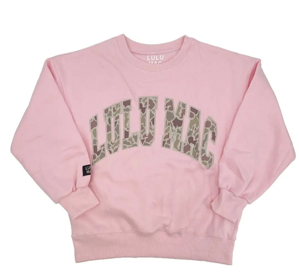 Pink/Camo LULU MAC Sweatshirt
