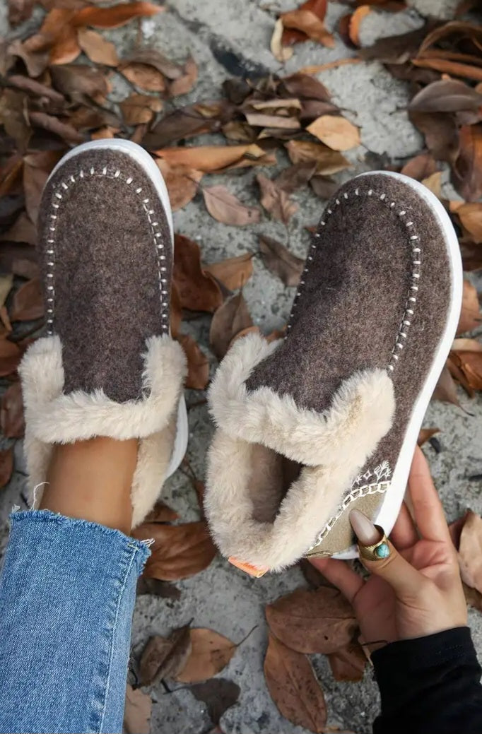 Suede Plush Lined Snow Booties