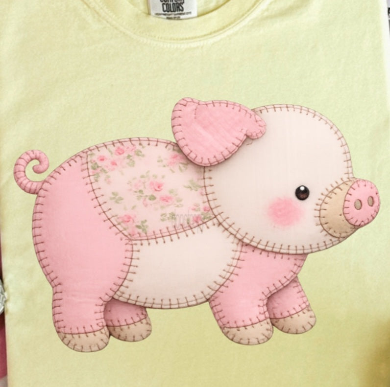 Patchwork Pig Comfort Colors Tee