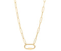 18K Gold Plated Paperclip Carabiner Necklace