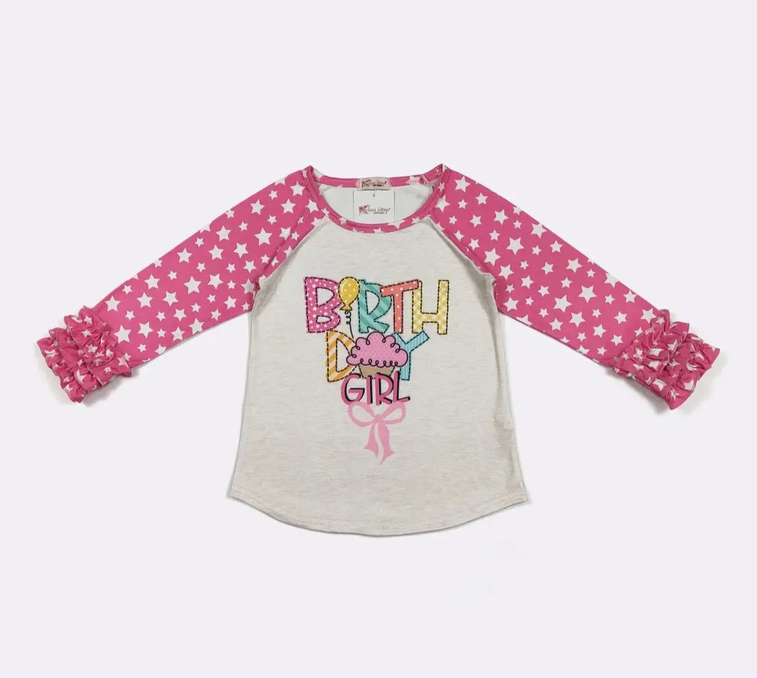 Birthday Girl Ruffle Raglan