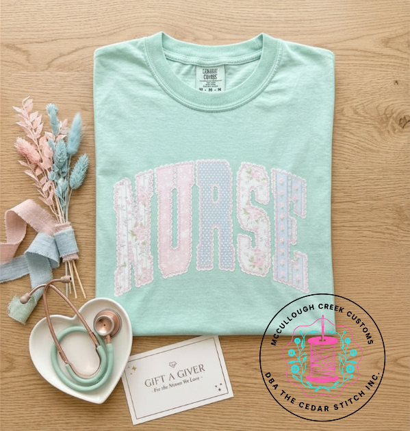 Scalloped Pray/Mama/Nurse/Teach Tee