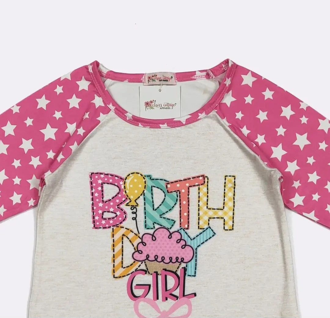 Birthday Girl Ruffle Raglan