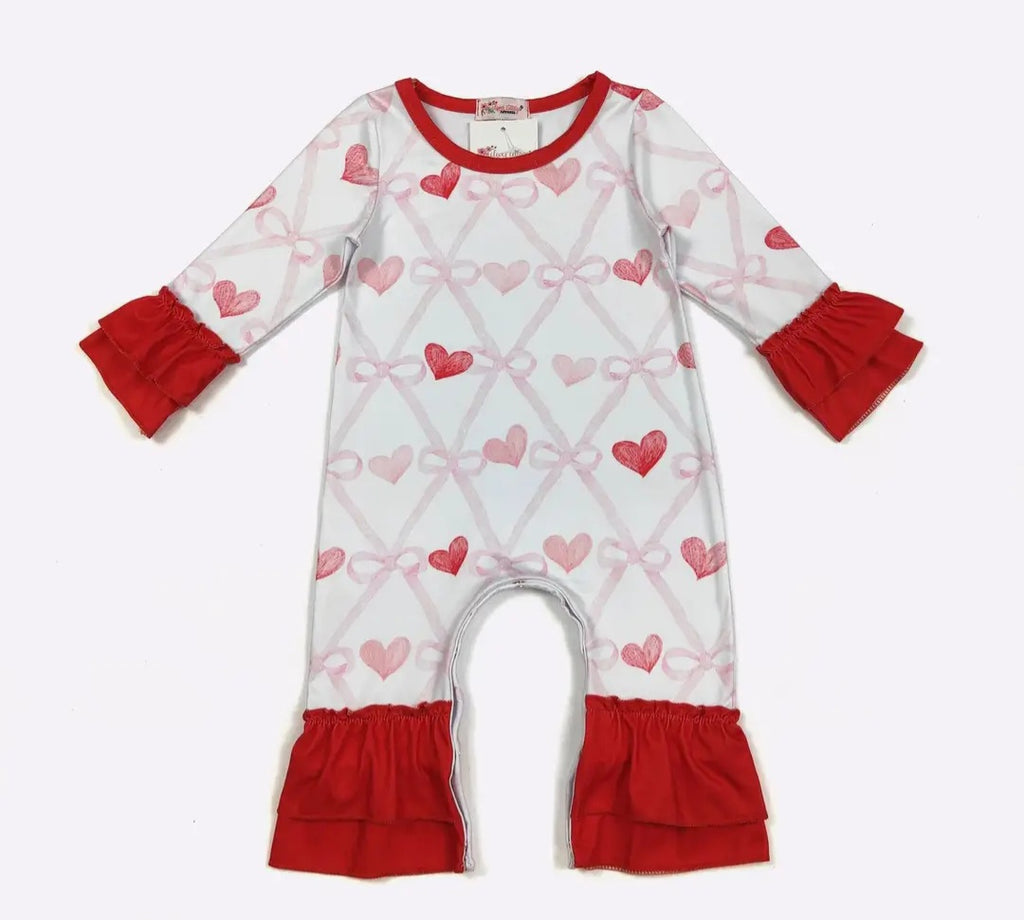 Coquette Heart Baby Romper