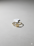 Initial B Gold Plated Ring