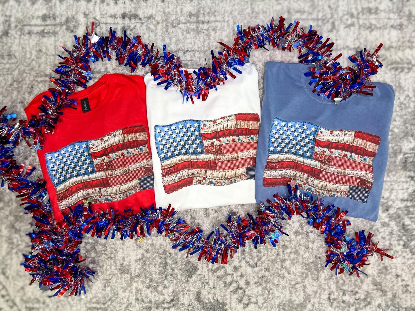Quilted Patchwork Flag Tee!