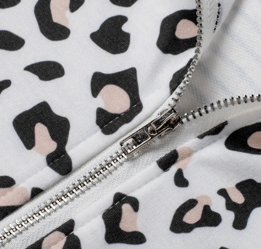 Amelia Zipper Collar Striped Sweatshirt