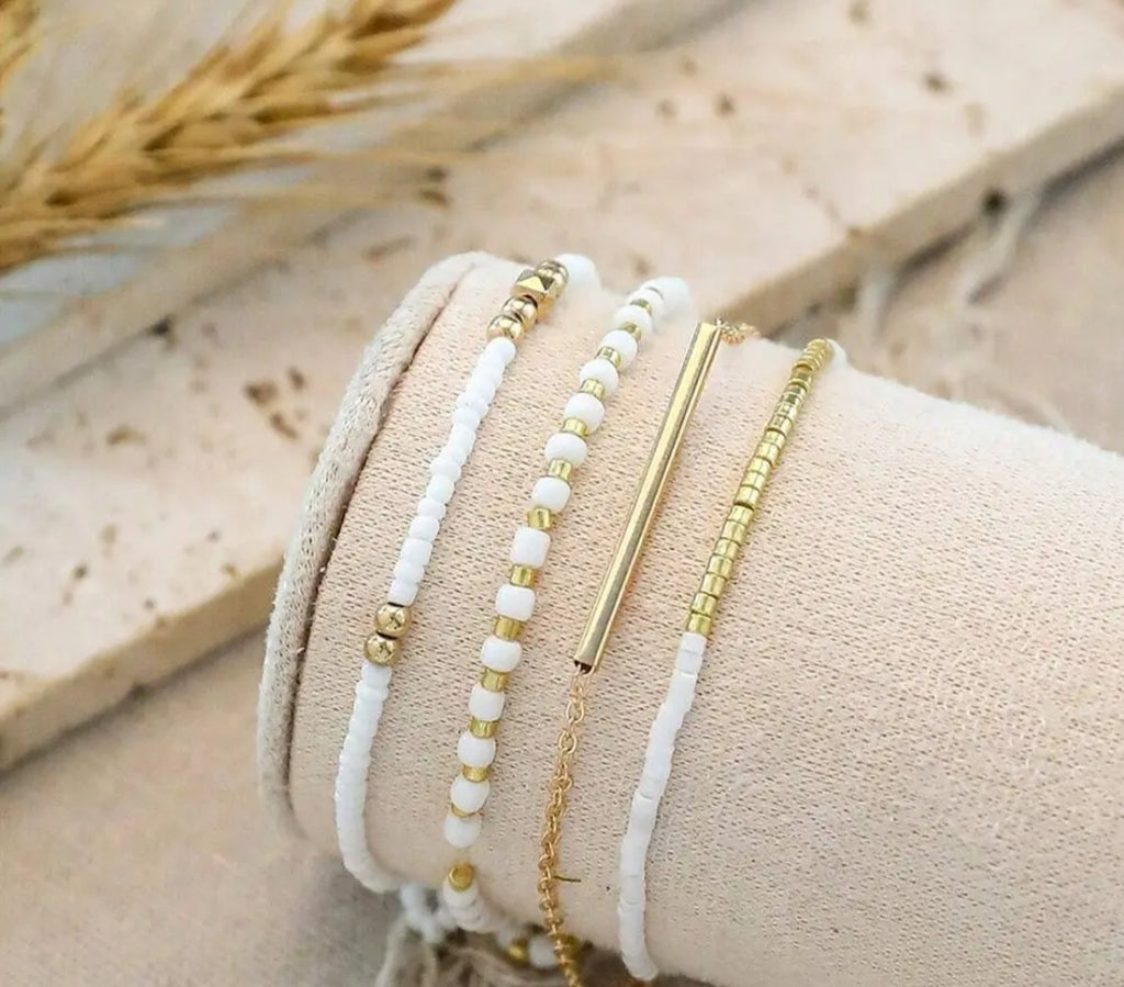 The Simple Statement White/Gold Stack!