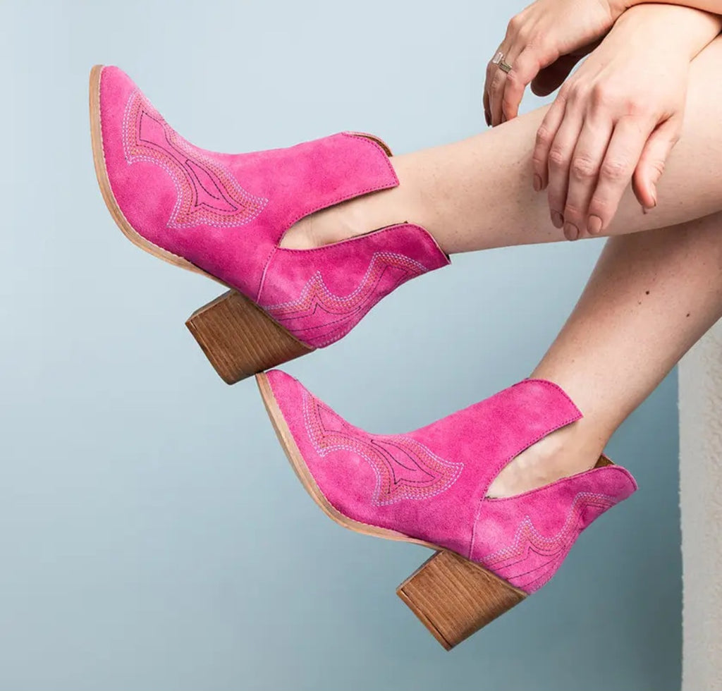 Journey Ankle Booties in Magenta