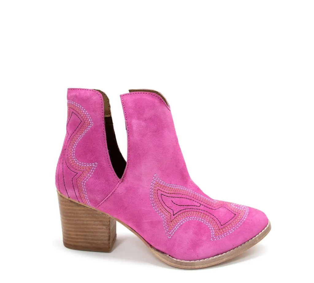 Journey Ankle Booties in Magenta