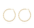 18K Gold PVD Stainless Steel Twist Hoop Earrings 40mm