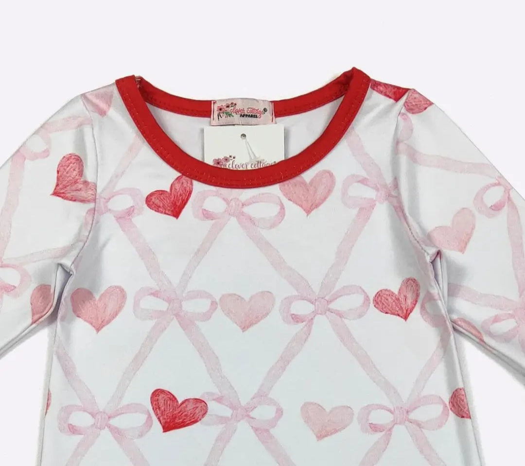 Coquette Heart Baby Romper