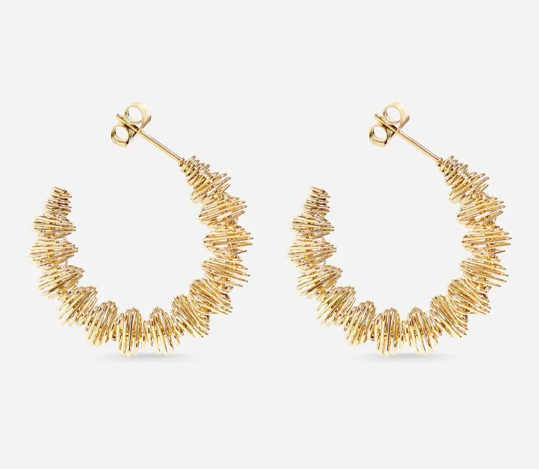 18K Gold Plated Hoop Earrings