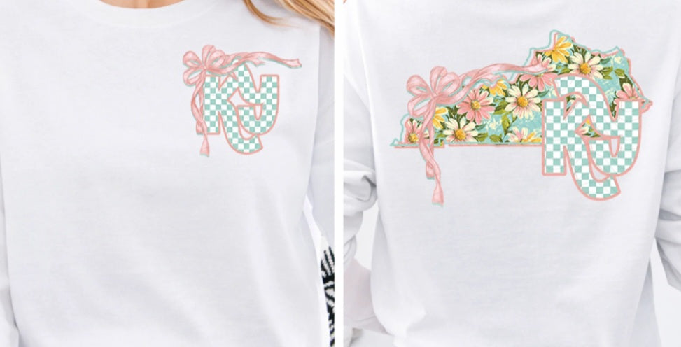 Floral/Bow State Tee