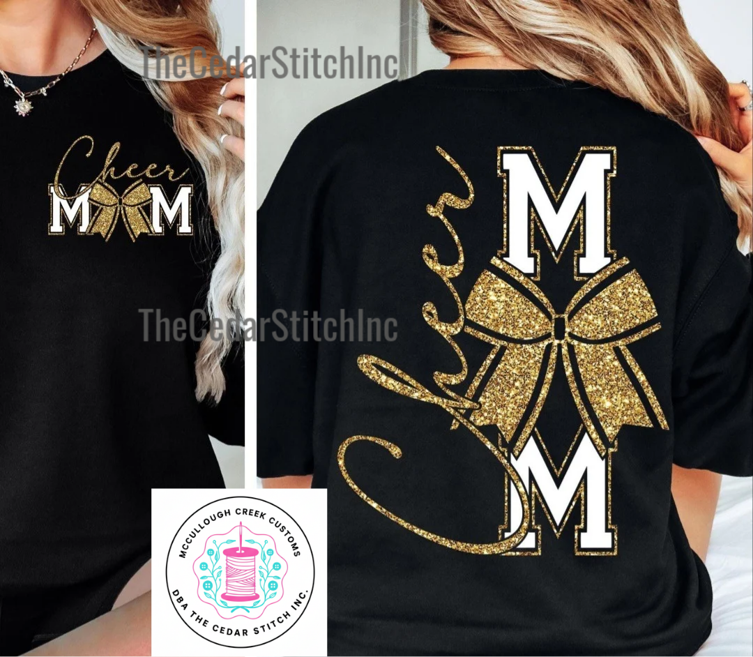 Cheer Mom Bow Custom Tee