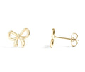 18K Gold Plated Stainless Steel Bow Earrings