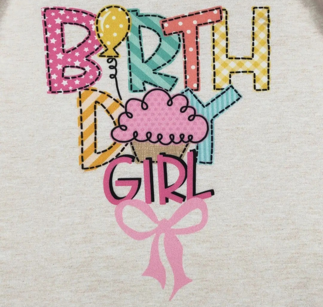 Birthday Girl Ruffle Raglan
