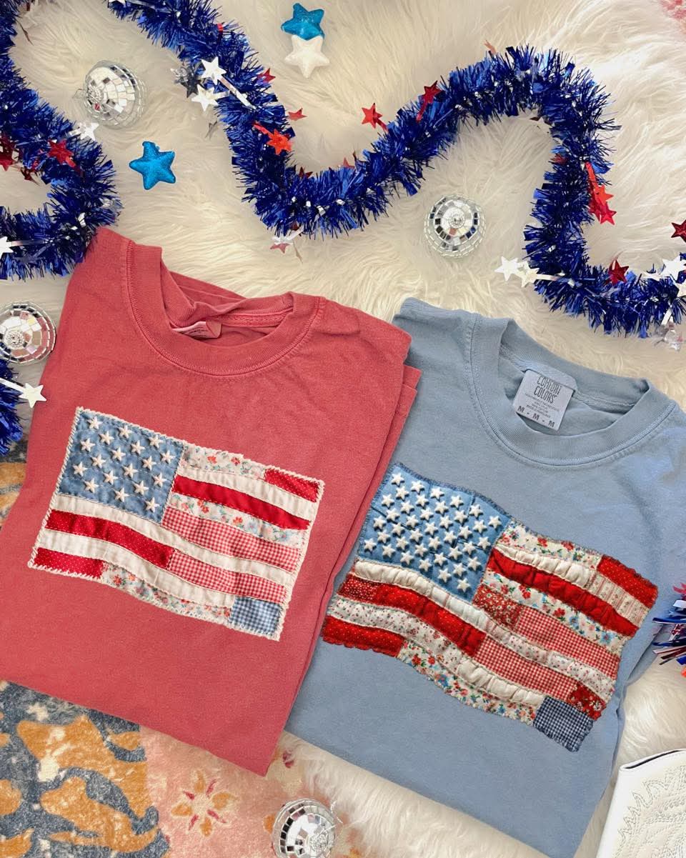Quilted Patchwork Flag Tee!