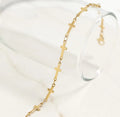 18K Gold Stainless Steel Cross Bracelet